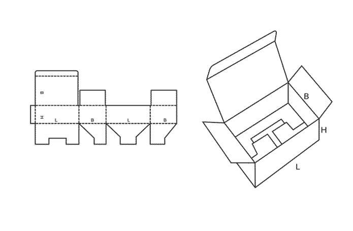 FEFCO 0215 (Wellpappe-Bauart-Skizze)