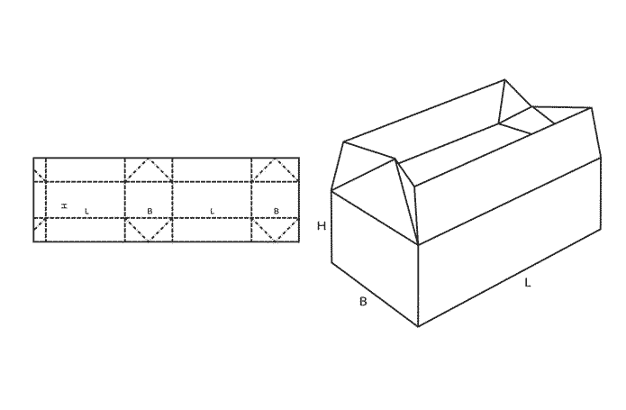 FEFCO 0226 (Wellpappe-Bauart-Skizze)