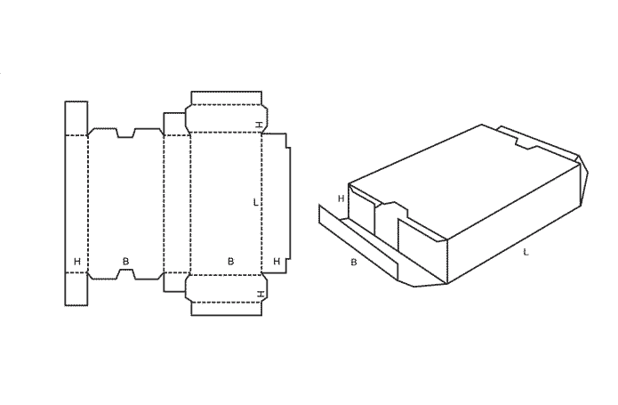 FEFCO 0447 (Wellpappe-Bauart-Skizze)