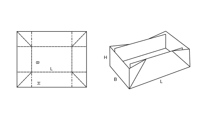 FEFCO 0449 (Wellpappe-Bauart-Skizze)