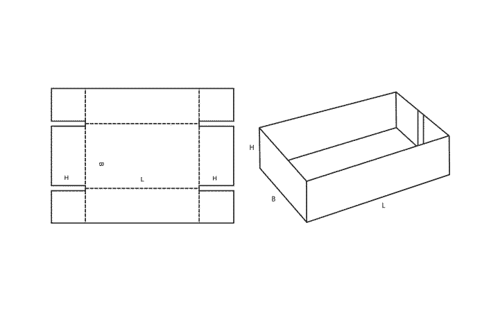 FEFCO 0453 (Wellpappe-Bauart-Skizze)