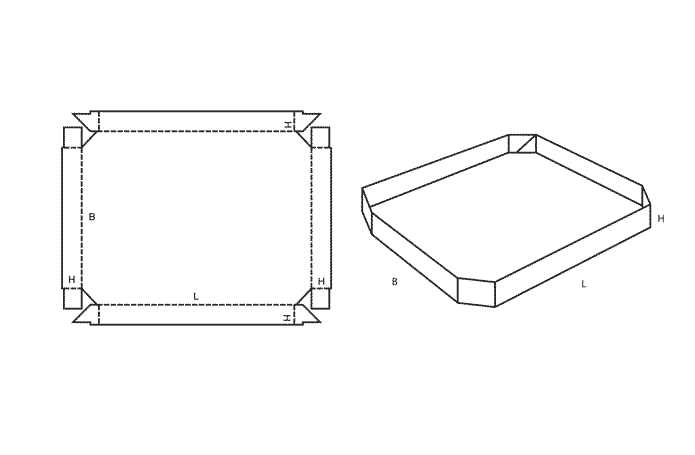 FEFCO 0459 (Wellpappe-Bauart-Skizze)