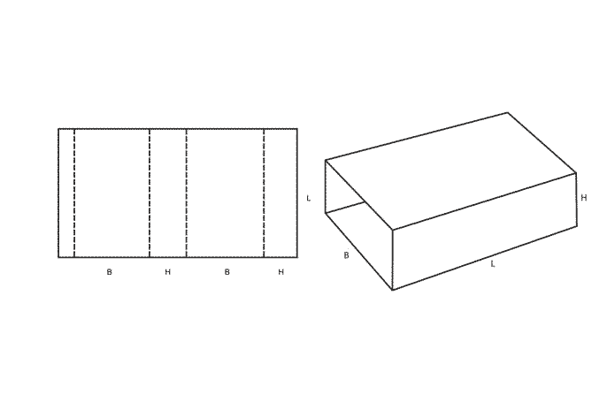 FEFCO 0503 (Wellpappe-Bauart-Skizze)