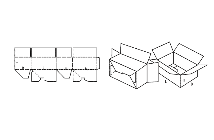 FEFCO 0711 (Wellpappe-Bauart-Skizze)