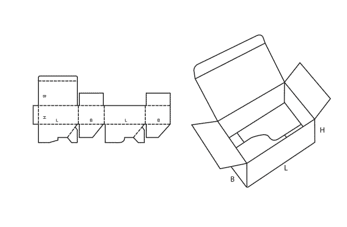 FEFCO 0713 (Wellpappe-Bauart-Skizze)