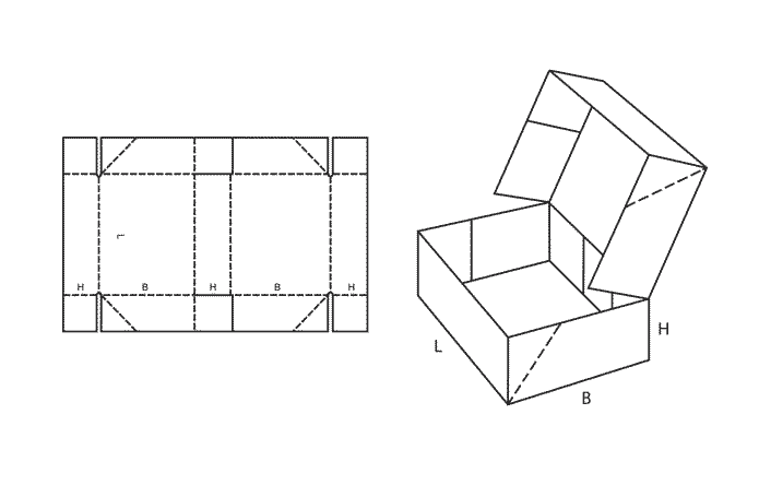 FEFCO 0759 (Wellpappe-Bauart-Skizze)