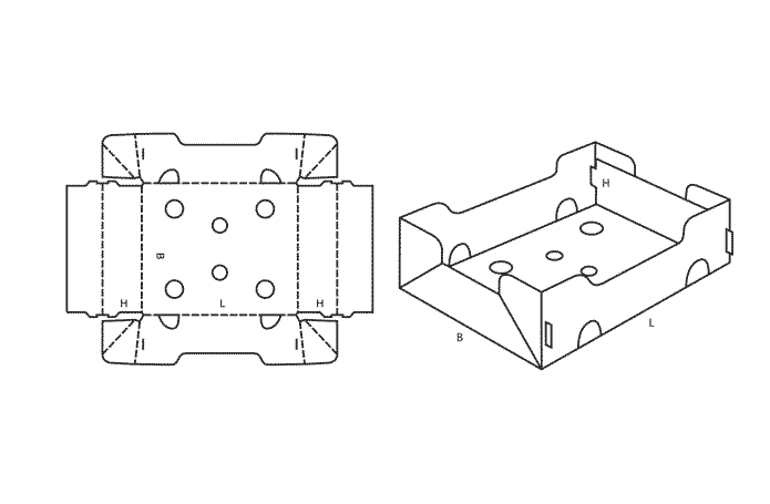 FEFCO 0772 (Wellpappe-Bauart-Skizze)