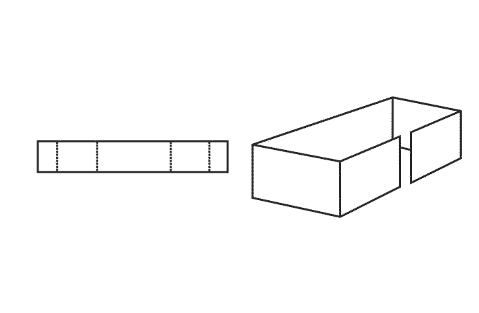 FEFCO 0908 (Wellpappe-Bauart-Skizze)