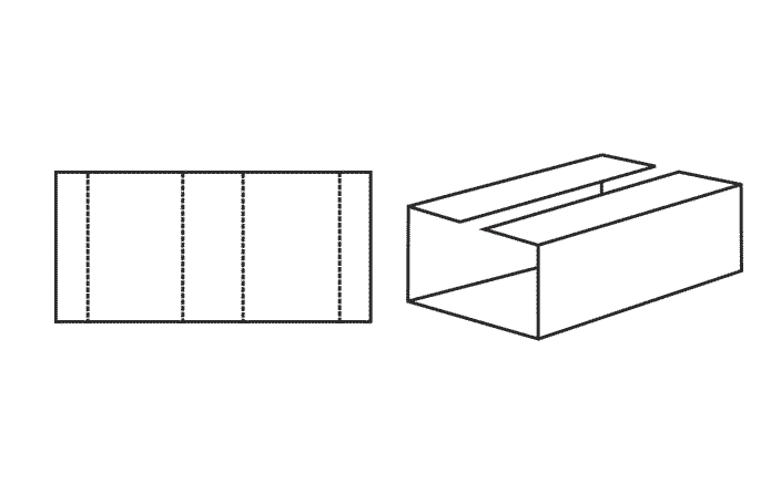 FEFCO 0910 (Wellpappe-Bauart-Skizze)