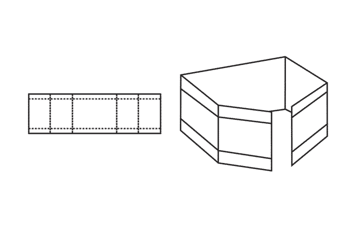 FEFCO 0913 (Wellpappe-Bauart-Skizze)