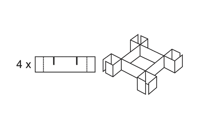 FEFCO 0932 (Wellpappe-Bauart-Skizze)