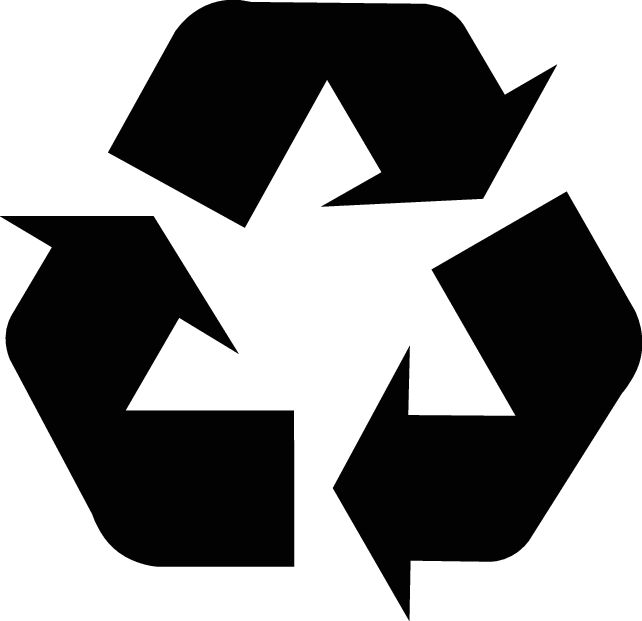 Schwarzes Recycling-Symbol (U+267B)