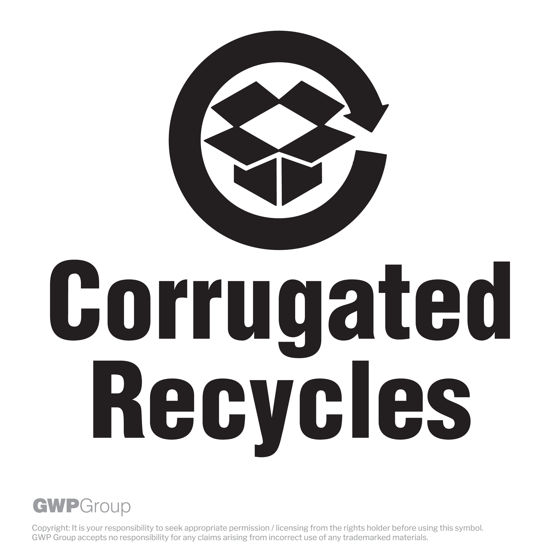 Wellpappe-Recycling-Symbol